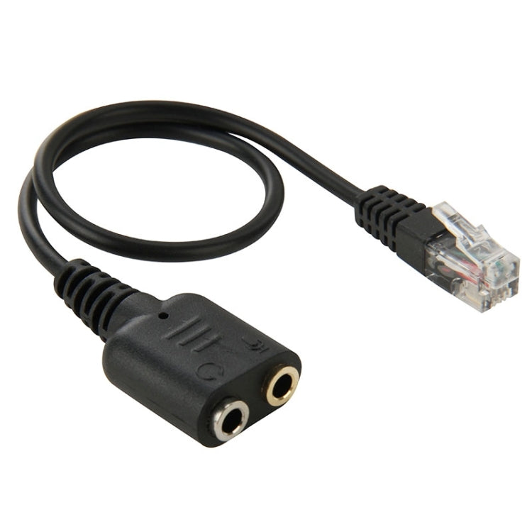 Cavo audio RJ9 maschio a 2 x 3,5 mm femmina, lunghezza: 20 cm, RJ9 Male to 2 x 3.5mm Female Cavo audio RJ9 maschio a 2 x 3,5 mm femmina, lunghezza: 20 cm, RJ9 Male to 2 x 3.5mm Female
